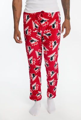 Mens Team Canada Hockey Logo Plush Pajama Pant