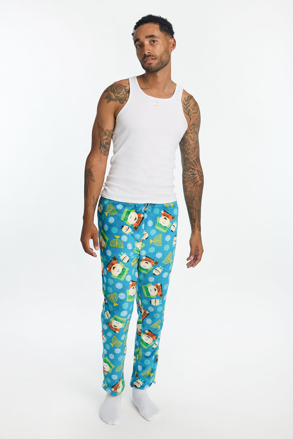 Pantalon de pyjama en peluche imprimé Hanoukka South Park homme Pantalon de pyjama en peluche imprimé Hanoukka South Park homme