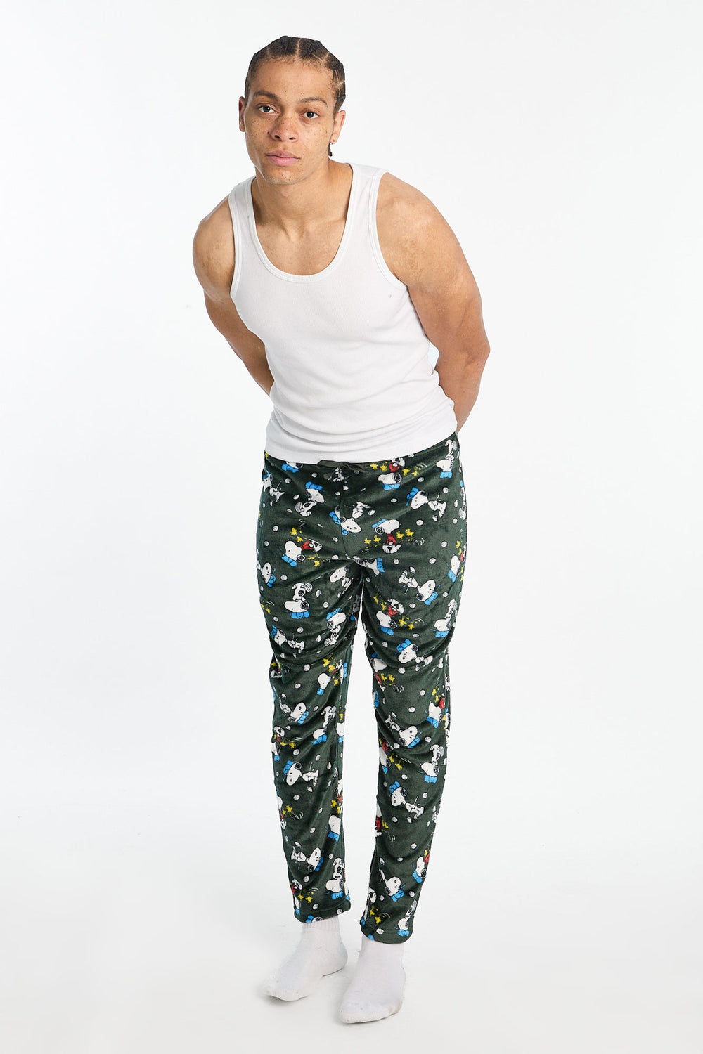 Mens Peanuts Snoopy Sports Plush Pajama Pant Mens Peanuts Snoopy Sports Plush Pajama Pant