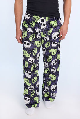 Mens Jack Skellington Halloween Plush Pajama Pant