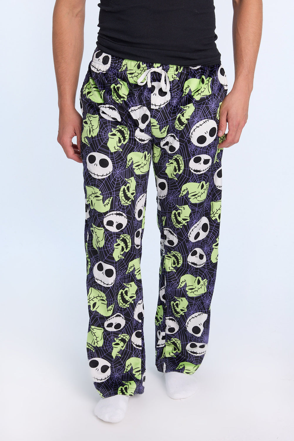 Mens Jack Skellington Halloween Plush Pajama Pant Mens Jack Skellington Halloween Plush Pajama Pant