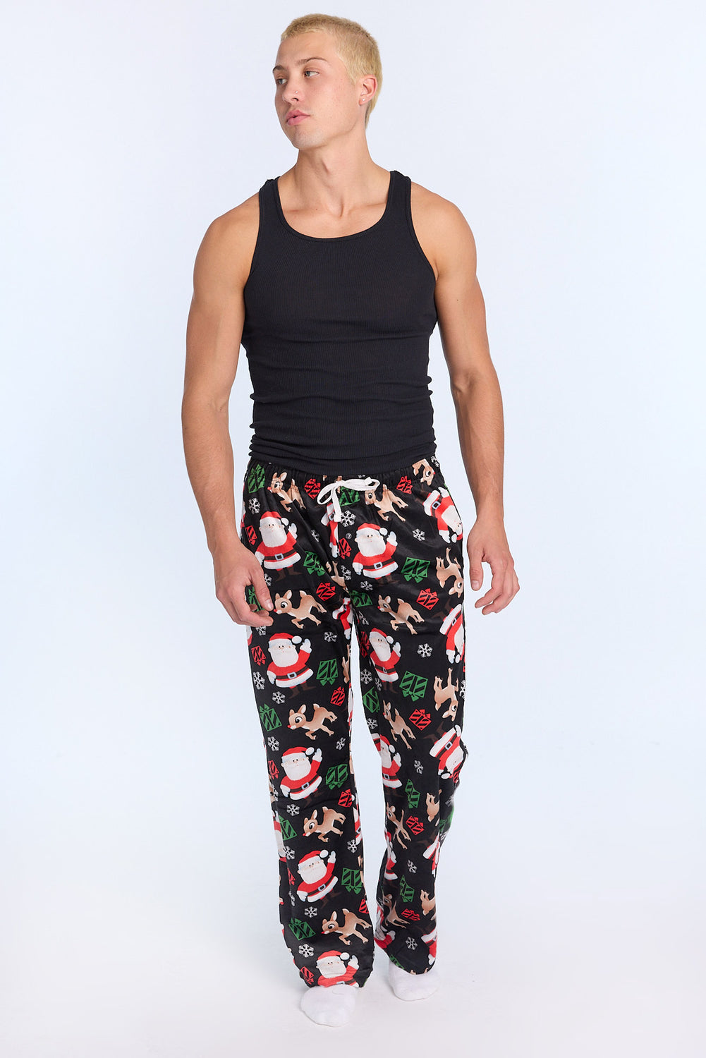 Mens Rudolph The Red-Nosed Reindeer Plush Pajama Pant Mens Rudolph The Red-Nosed Reindeer Plush Pajama Pant