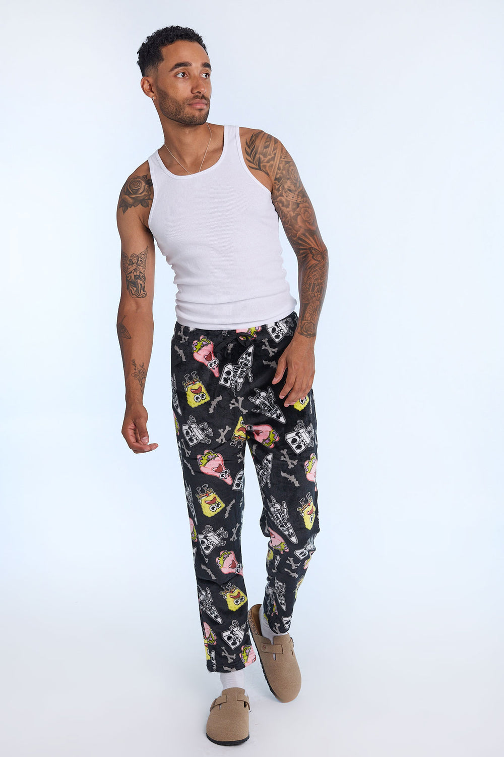 Mens SpongeBob & Patrick Skeleton Plush Pajama Pant Mens SpongeBob & Patrick Skeleton Plush Pajama Pant