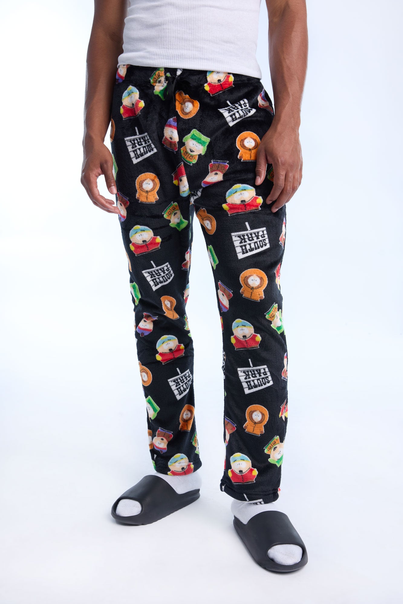 Mens South Park Plush Pajama Pant - Black /