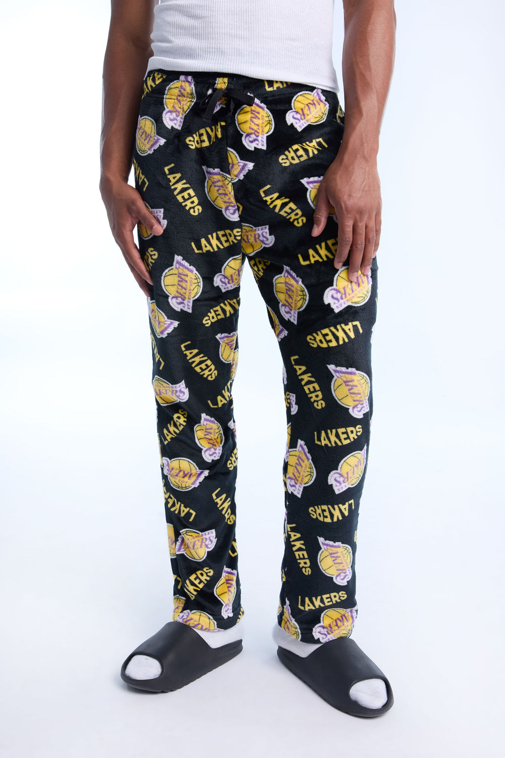 Mens LA Lakers Plush Pajama Pant Mens LA Lakers Plush Pajama Pant