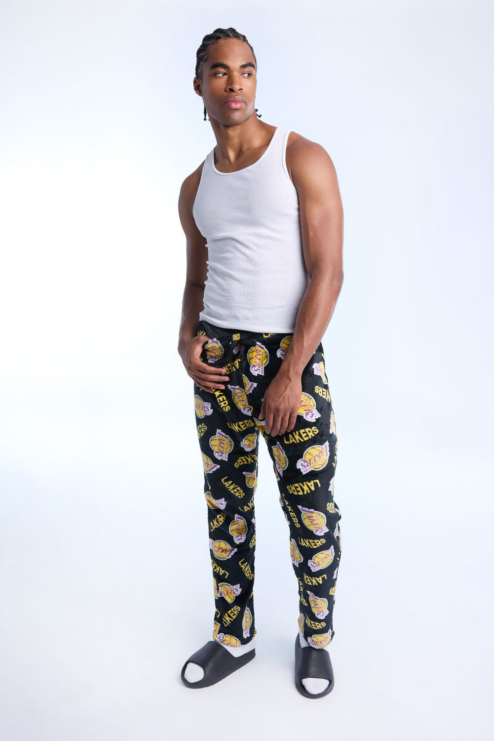 Mens LA Lakers Plush Pajama Pant Mens LA Lakers Plush Pajama Pant