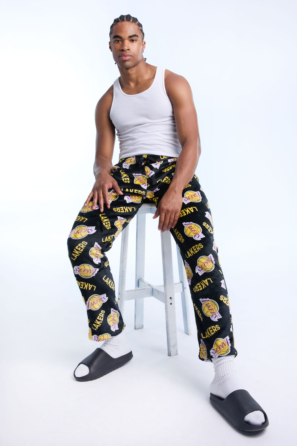 Mens LA Lakers Plush Pajama Pant Mens LA Lakers Plush Pajama Pant