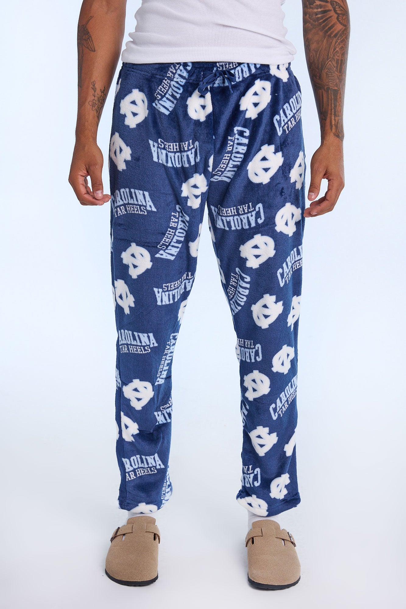 Mens North Carolina Tar Heels Plush Pajama Pant - Navy /