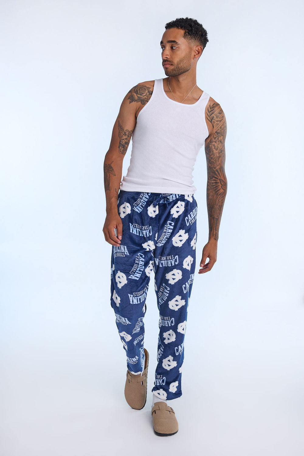 Mens North Carolina Tar Heels Plush Pajama Pant Mens North Carolina Tar Heels Plush Pajama Pant