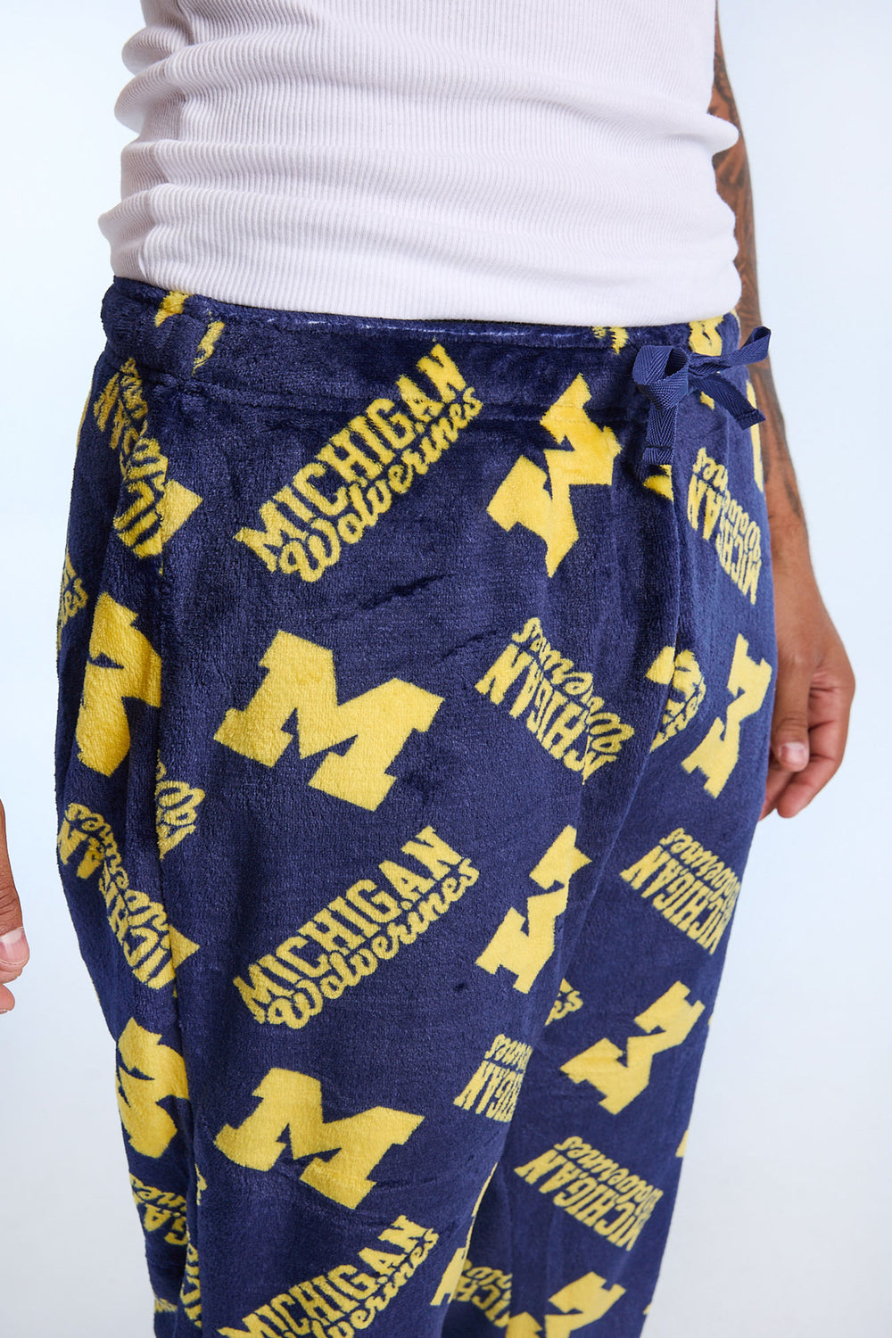 Mens Michigan Wolverines Plush Pajama Pant Mens Michigan Wolverines Plush Pajama Pant