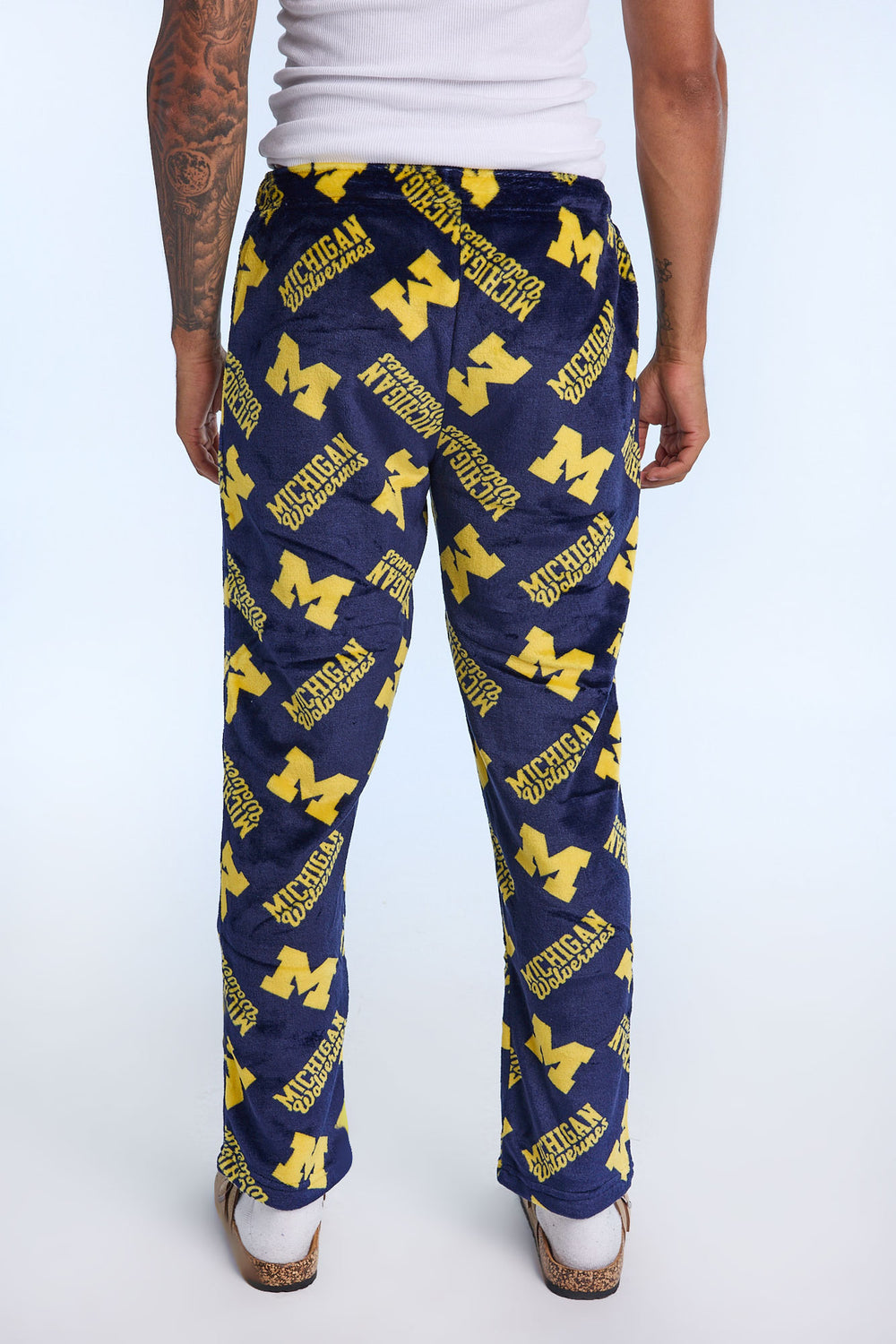 Mens Michigan Wolverines Plush Pajama Pant Mens Michigan Wolverines Plush Pajama Pant