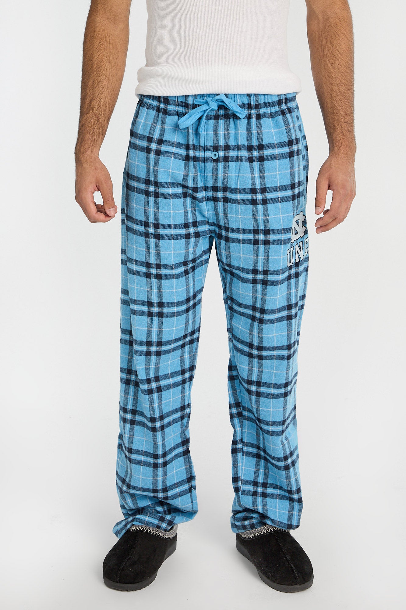 Mens UNC Tar Heels Varsity Plaid Pajama Pant - Blue /