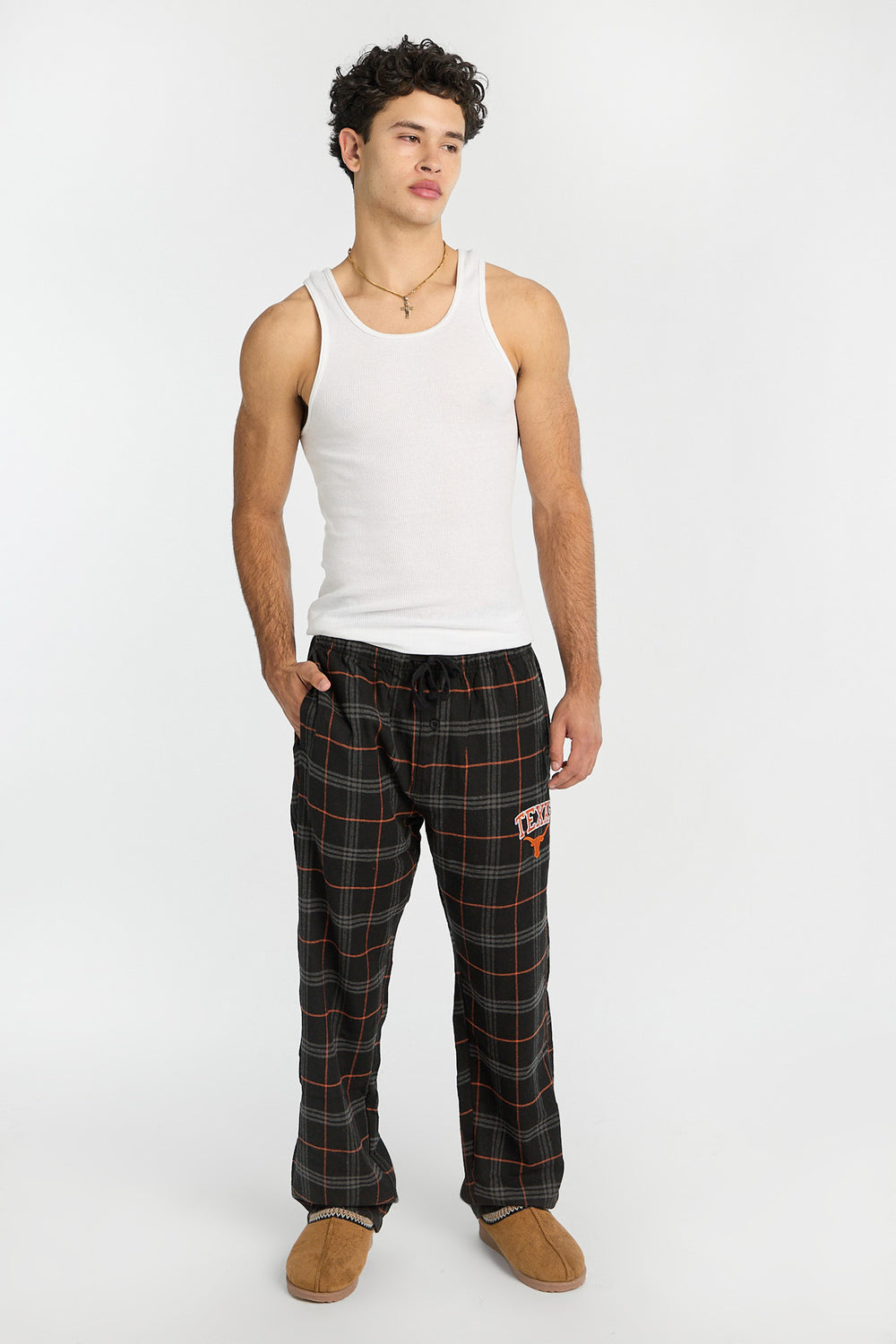 Mens Texas Longhorns Varsity Plaid Pajama Pant Mens Texas Longhorns Varsity Plaid Pajama Pant