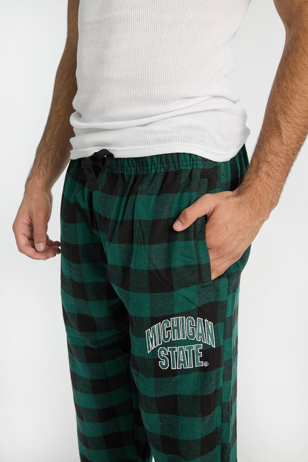 Pantalon de pyjama à carreaux Michigan State homme Pantalon de pyjama à carreaux Michigan State homme