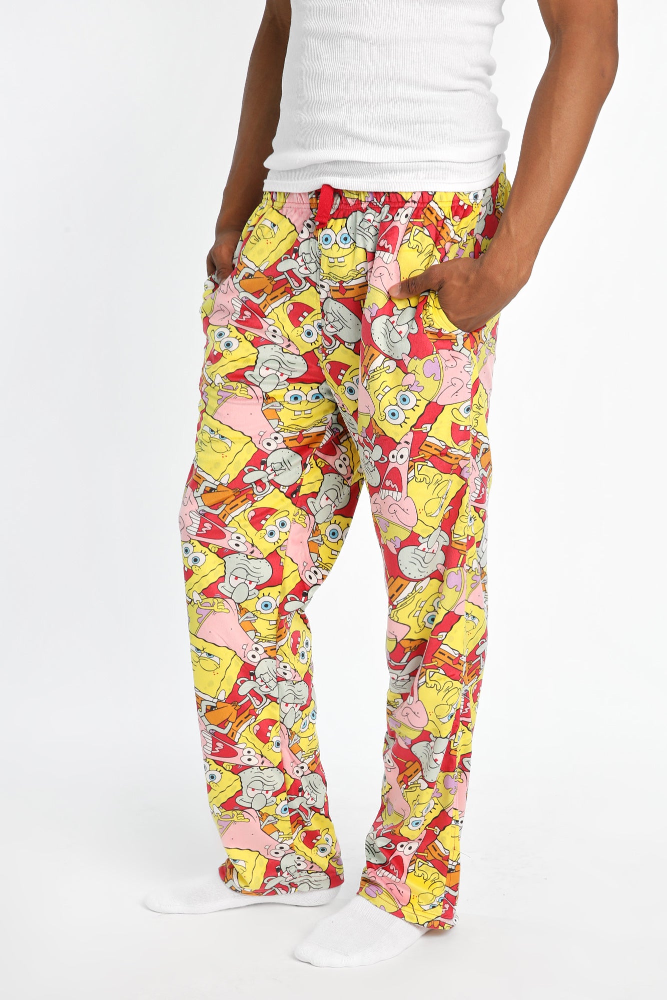 SpongeBob Silky Fleece Pajama Pants - Red /