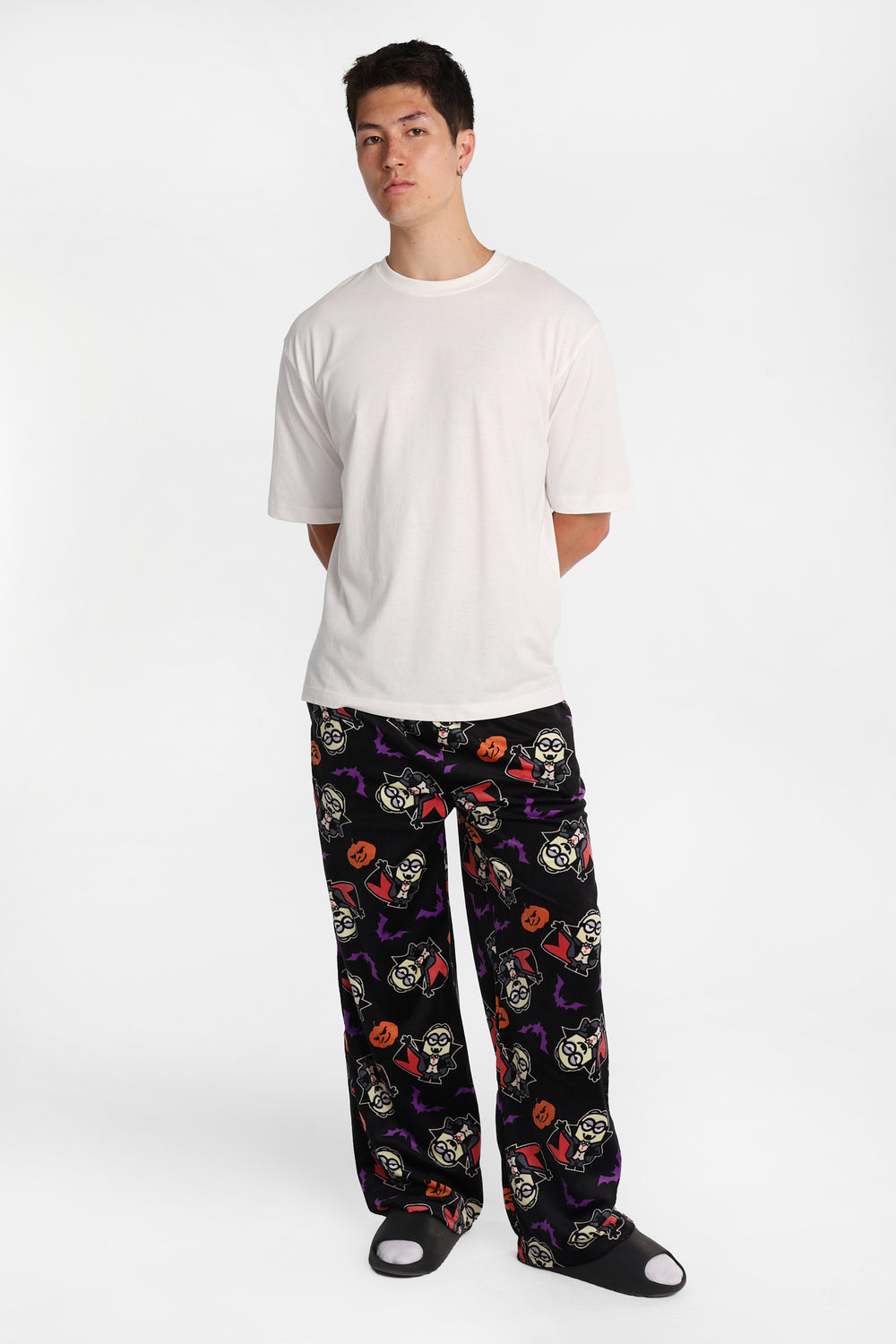 Pantalon pyjama en molleton soyeux imprimé vampires Minions Pantalon pyjama en molleton soyeux imprimé vampires Minions