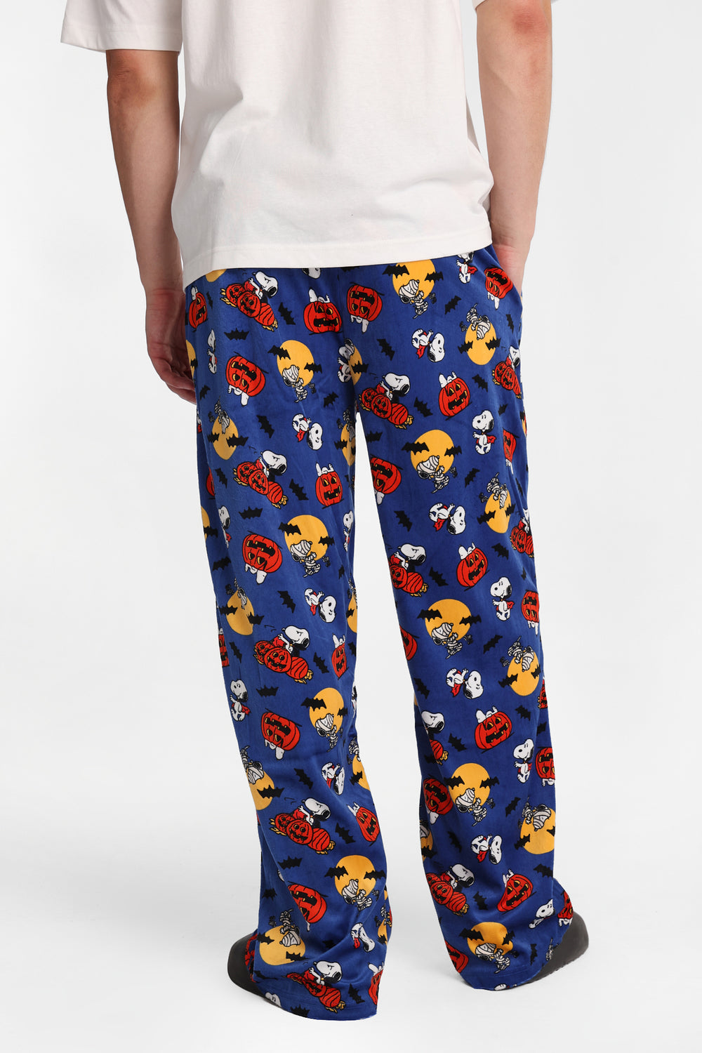Pantalon pyjama en molleton soyeux imprimé citrouilles Peanuts Snoopy Pantalon pyjama en molleton soyeux imprimé citrouilles Peanuts Snoopy