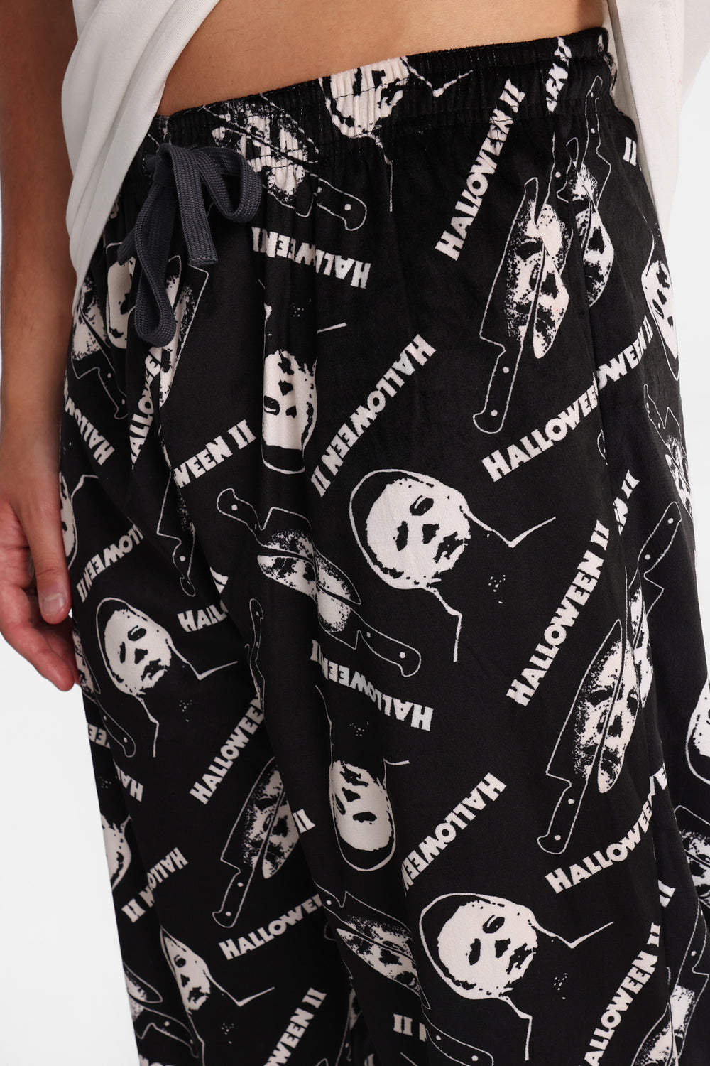 Pantalon pyjama en molleton soyeux imprimé Halloween Pantalon pyjama en molleton soyeux imprimé Halloween