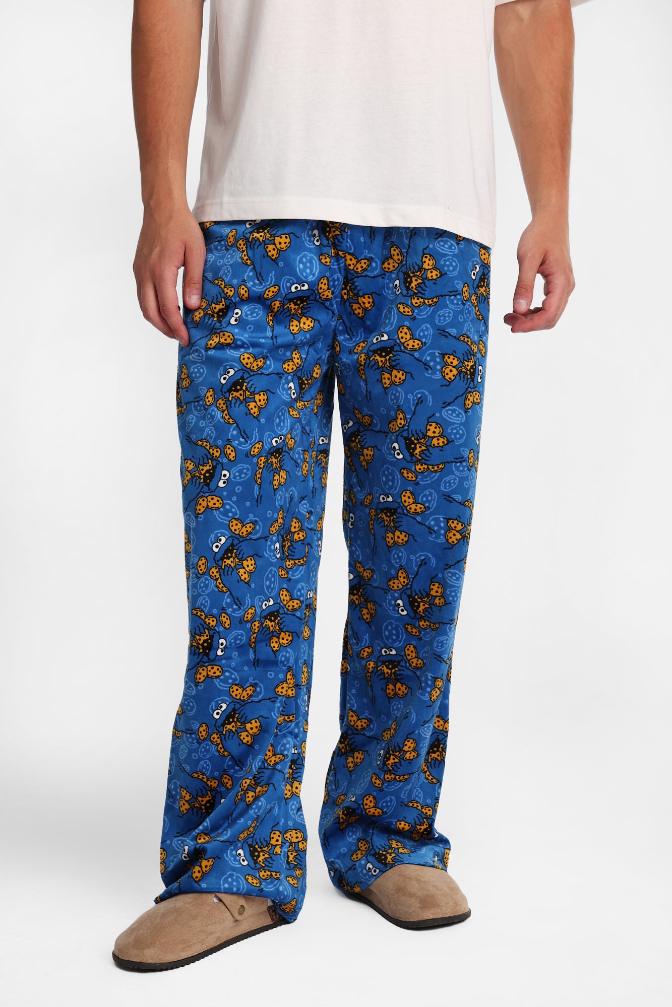 Cookie Monster Silky Fleece Pajama Pants - Blue /