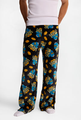 Pantalon pyjama pelucheux imprimé Cookie Monster