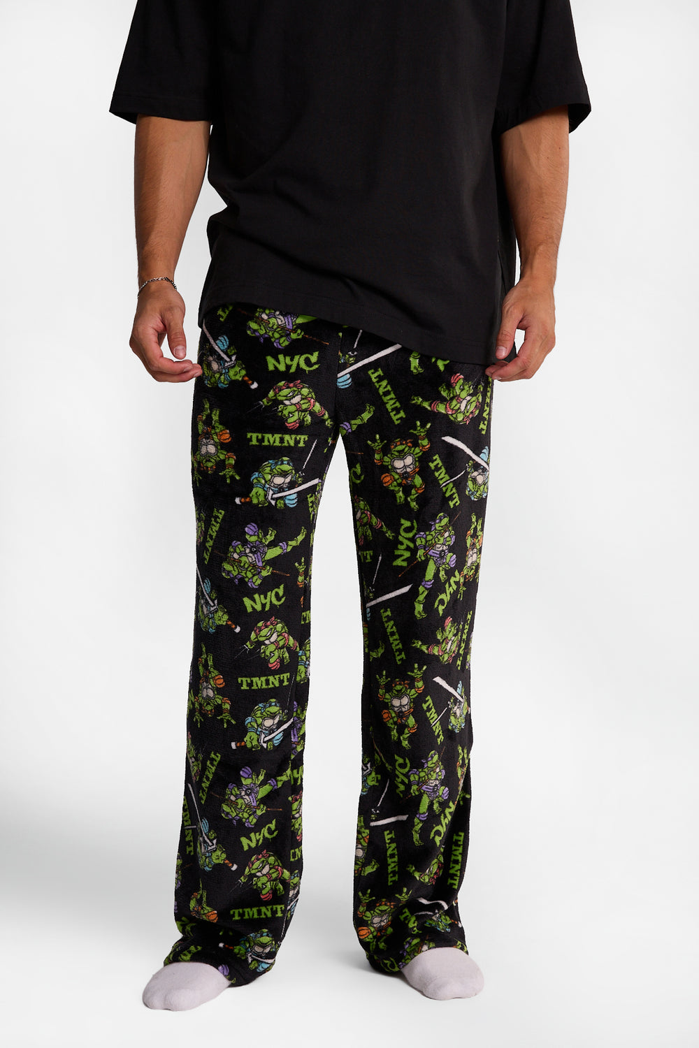 Pantalon pyjama pelucheux imprimé Les Tortues Ninja Pantalon pyjama pelucheux imprimé Les Tortues Ninja