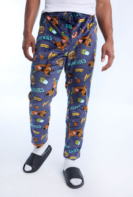Mens Scooby Snacks Plush Pajama Pant