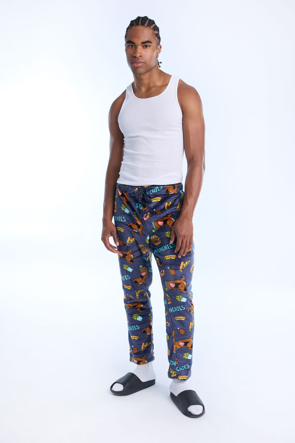 Mens Scooby Snacks Plush Pajama Pant Mens Scooby Snacks Plush Pajama Pant