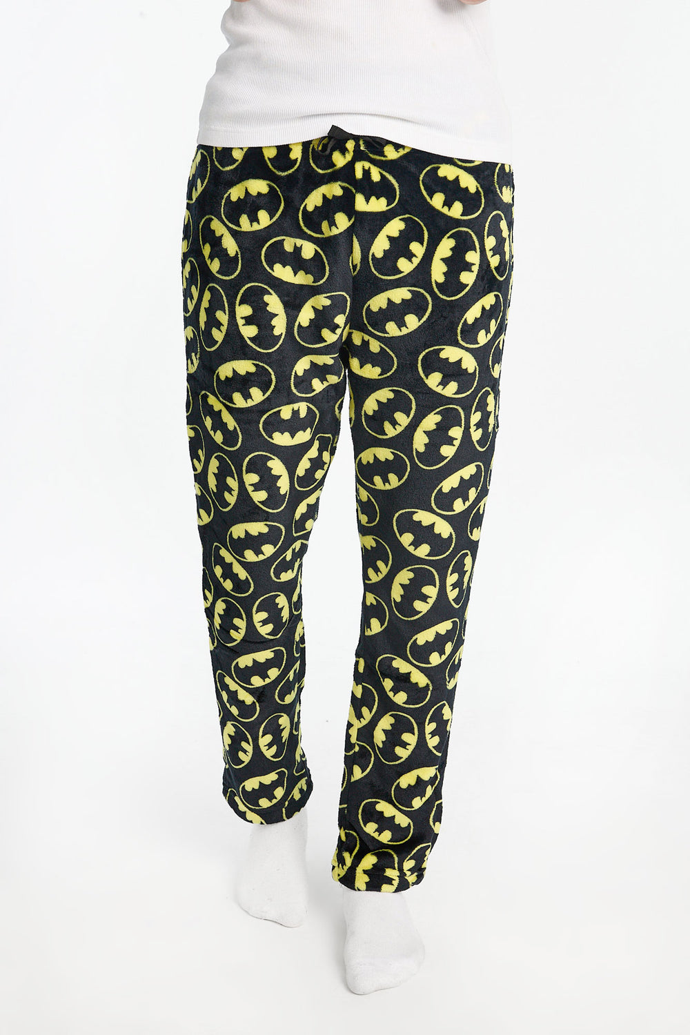 Pantalon de pyjama en peluche logo Batman homme Pantalon de pyjama en peluche logo Batman homme