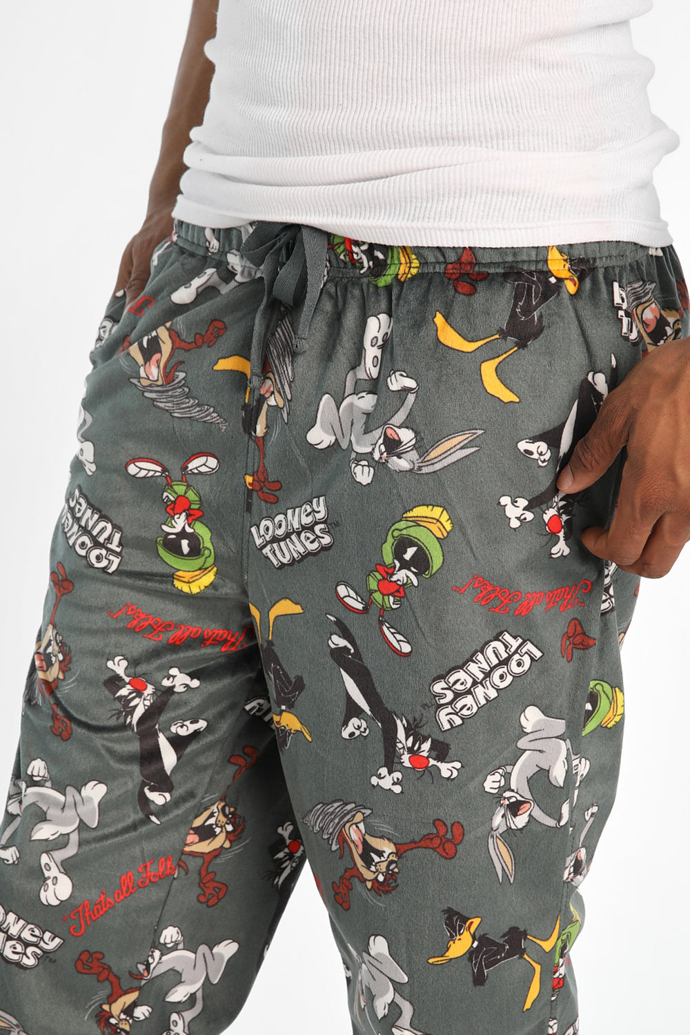 Pantalon de pyjama en molleton soyeux imprimé Looney Tunes Pantalon de pyjama en molleton soyeux imprimé Looney Tunes
