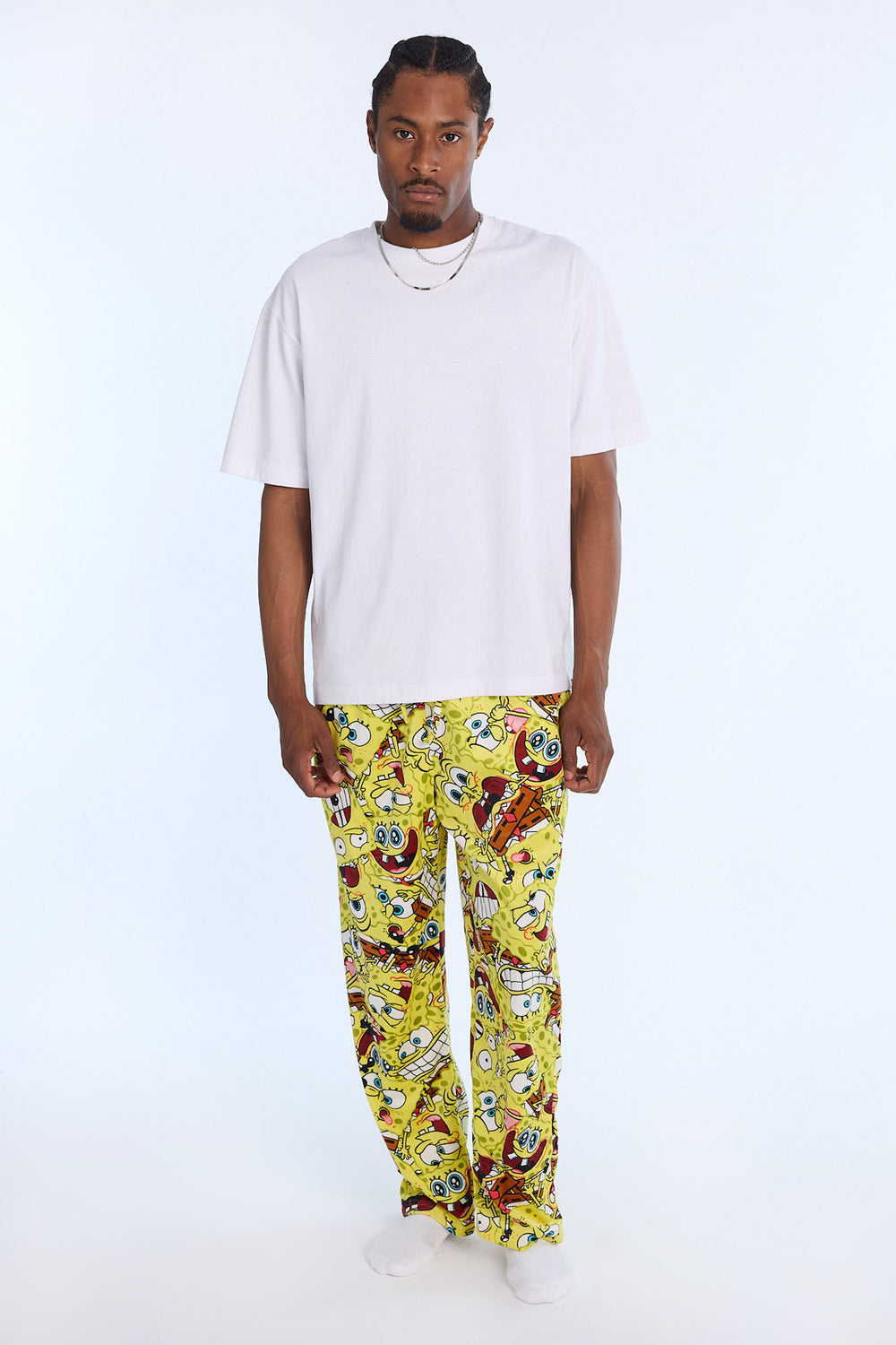 Pantalon de pyjama en polaire SpongeBob homme Pantalon de pyjama en polaire SpongeBob homme
