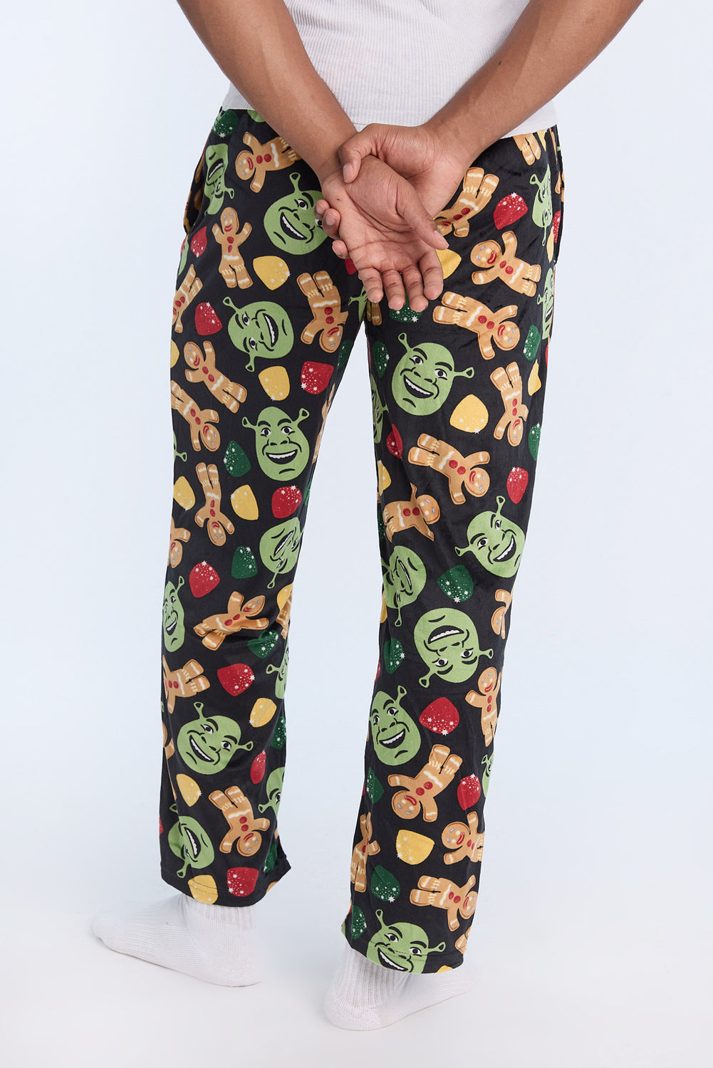 Mens Shrek & Gingerbread Man Plush Pajama Pant Mens Shrek & Gingerbread Man Plush Pajama Pant