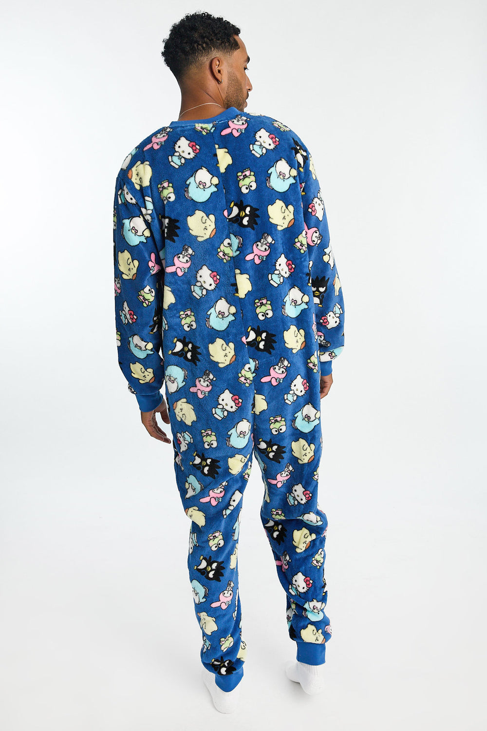 Mens Hello Kitty Plush Crewneck Onesie Mens Hello Kitty Plush Crewneck Onesie