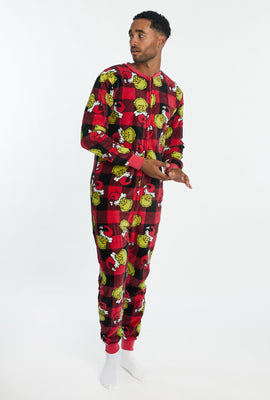 Combinaison pyjama à carreaux The Grinch homme