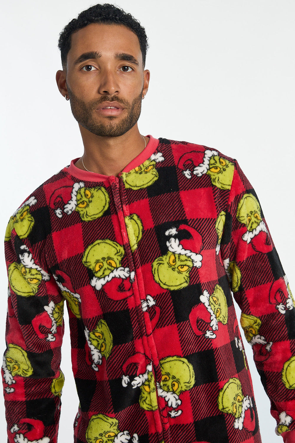 Combinaison pyjama à carreaux The Grinch homme Combinaison pyjama à carreaux The Grinch homme