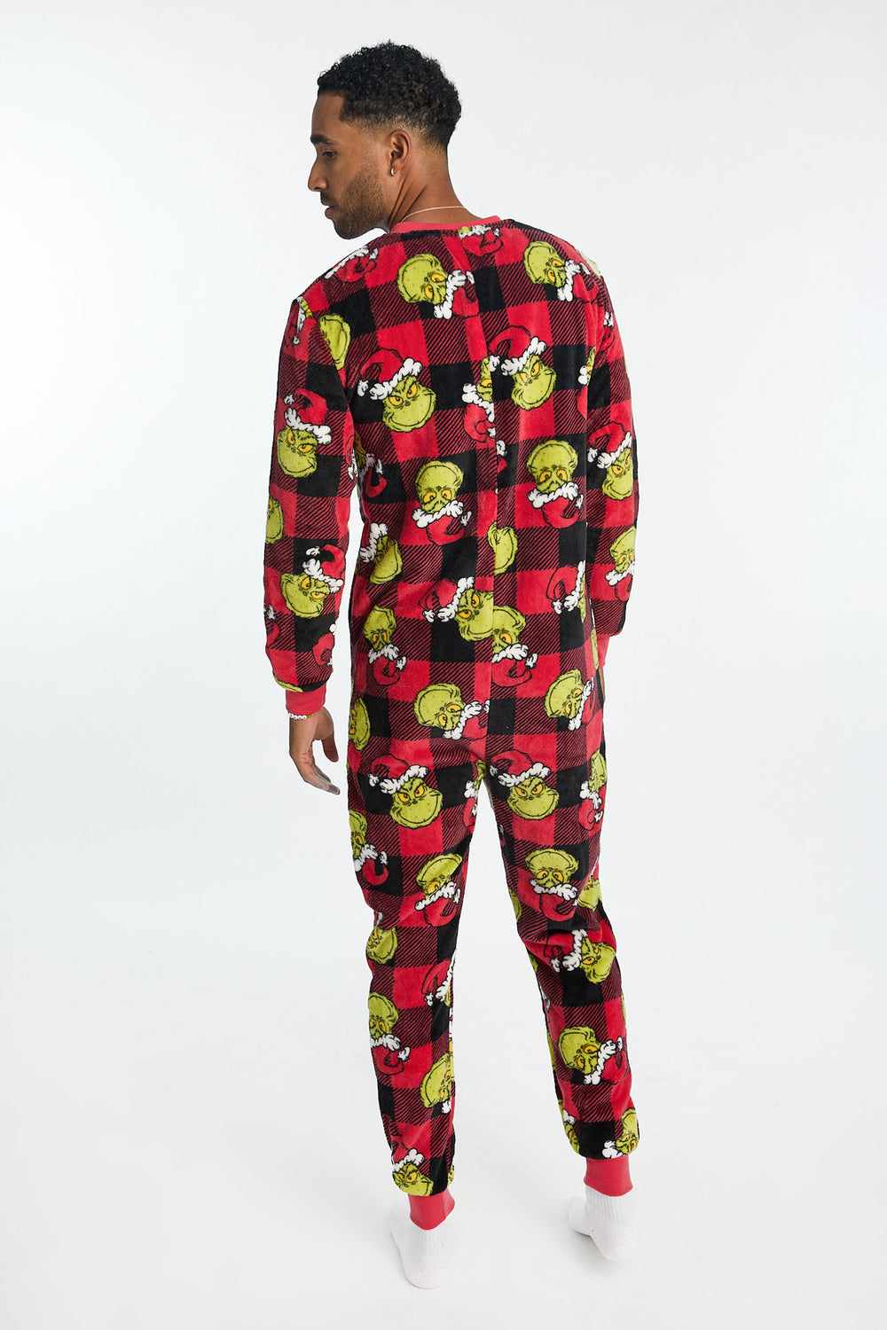 Combinaison pyjama à carreaux The Grinch homme Combinaison pyjama à carreaux The Grinch homme