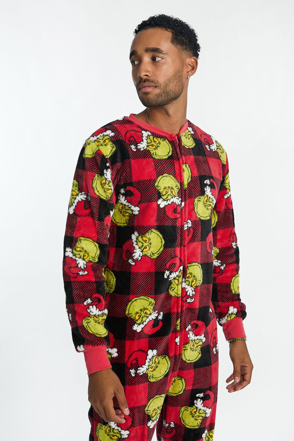 Combinaison pyjama à carreaux The Grinch homme Combinaison pyjama à carreaux The Grinch homme
