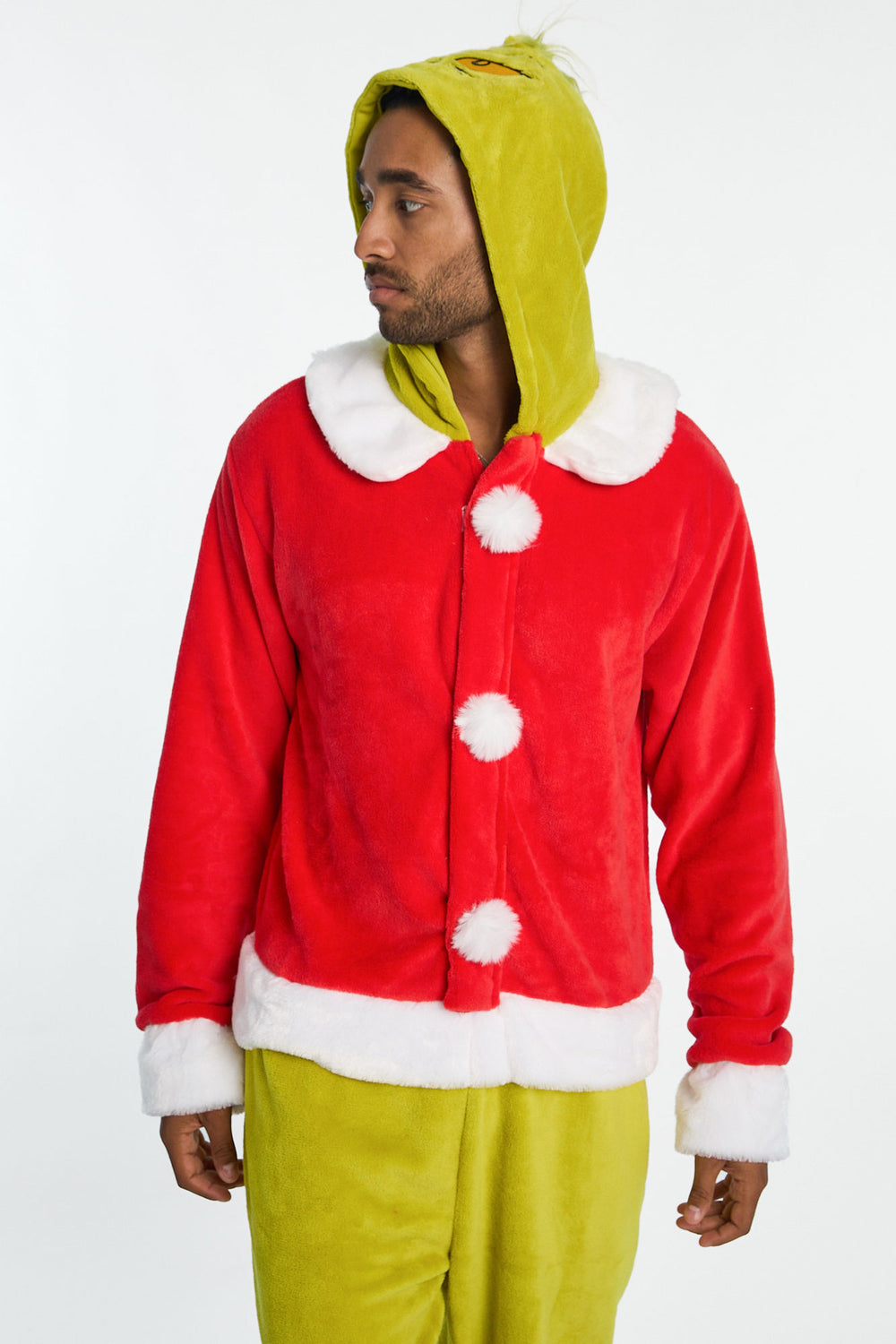 Combinaison pyjama en peluche imprimé The Grinch homme Combinaison pyjama en peluche imprimé The Grinch homme