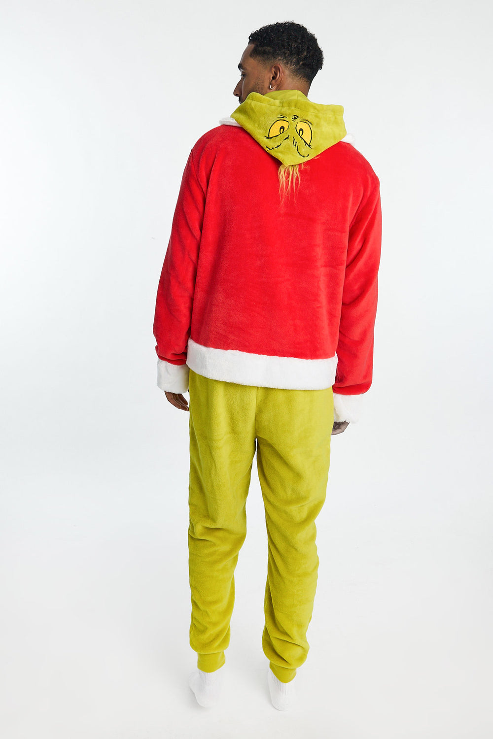 Combinaison pyjama en peluche imprimé The Grinch homme Combinaison pyjama en peluche imprimé The Grinch homme