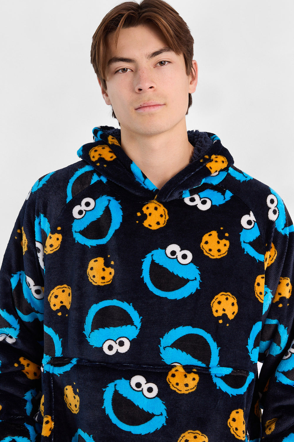 Haut à capuchon couverture imprimé Cookie Monster Haut à capuchon couverture imprimé Cookie Monster