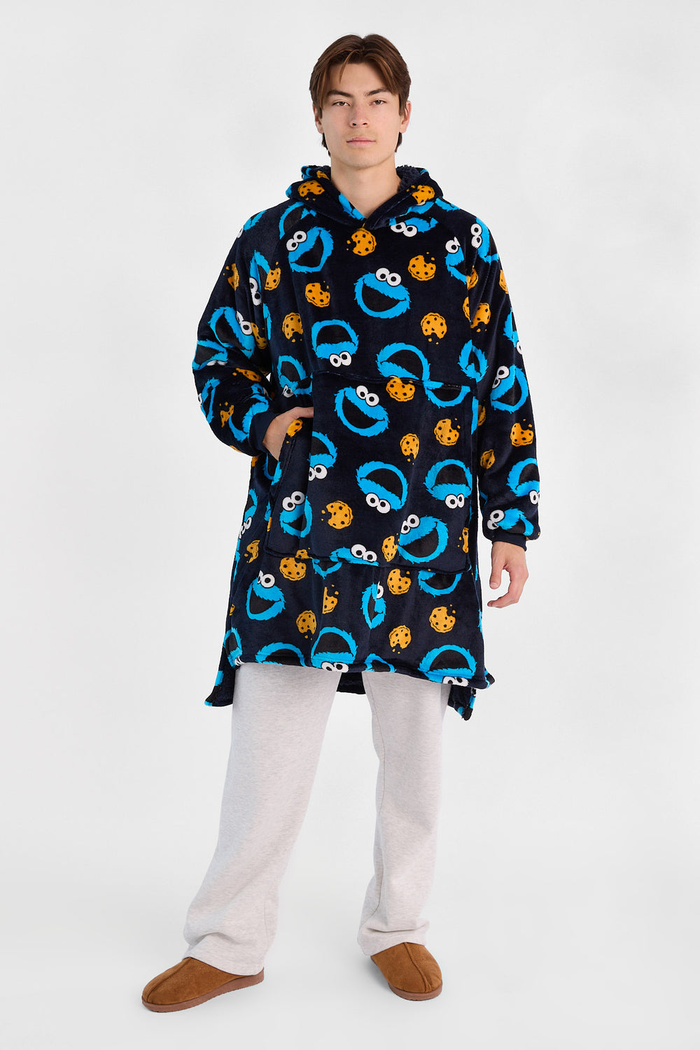 Cookie Monster Oversized Blanket Hoodie Cookie Monster Oversized Blanket Hoodie