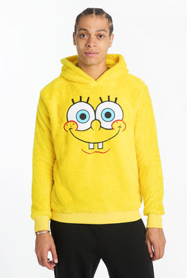 Mens SpongeBob Graphic Sherpa Hoodie