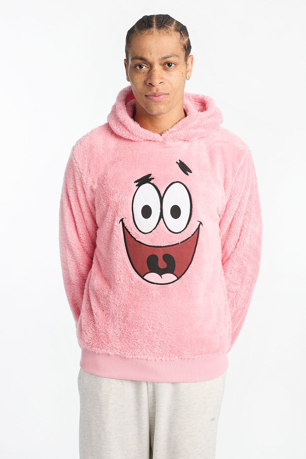 Mens Patrick Graphic Sherpa Hoodie Mens Patrick Graphic Sherpa Hoodie