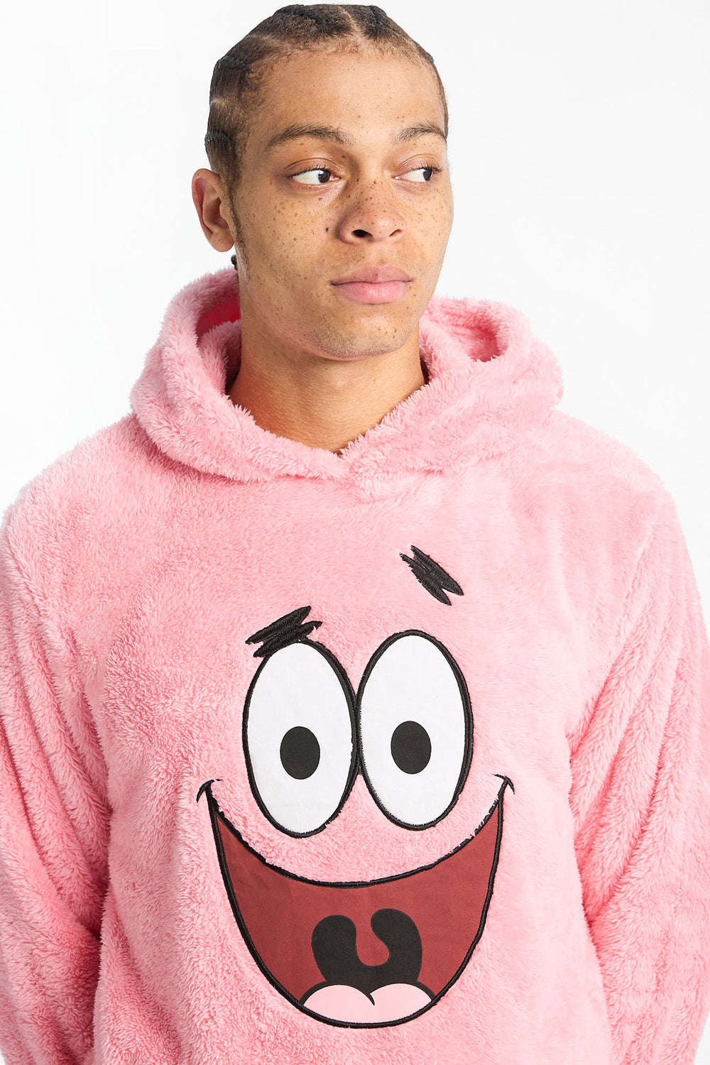 Mens Patrick Graphic Sherpa Hoodie Mens Patrick Graphic Sherpa Hoodie