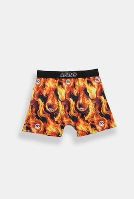 8-Ball & Flames Printed Boxer Briefs