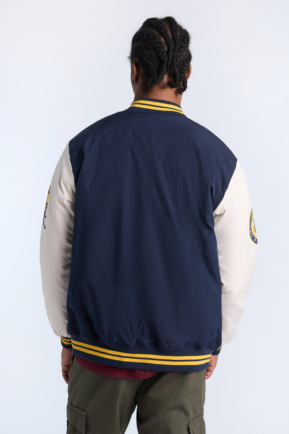Mens University Of Michigan Nylon Varsity Jacket Mens University Of Michigan Nylon Varsity Jacket