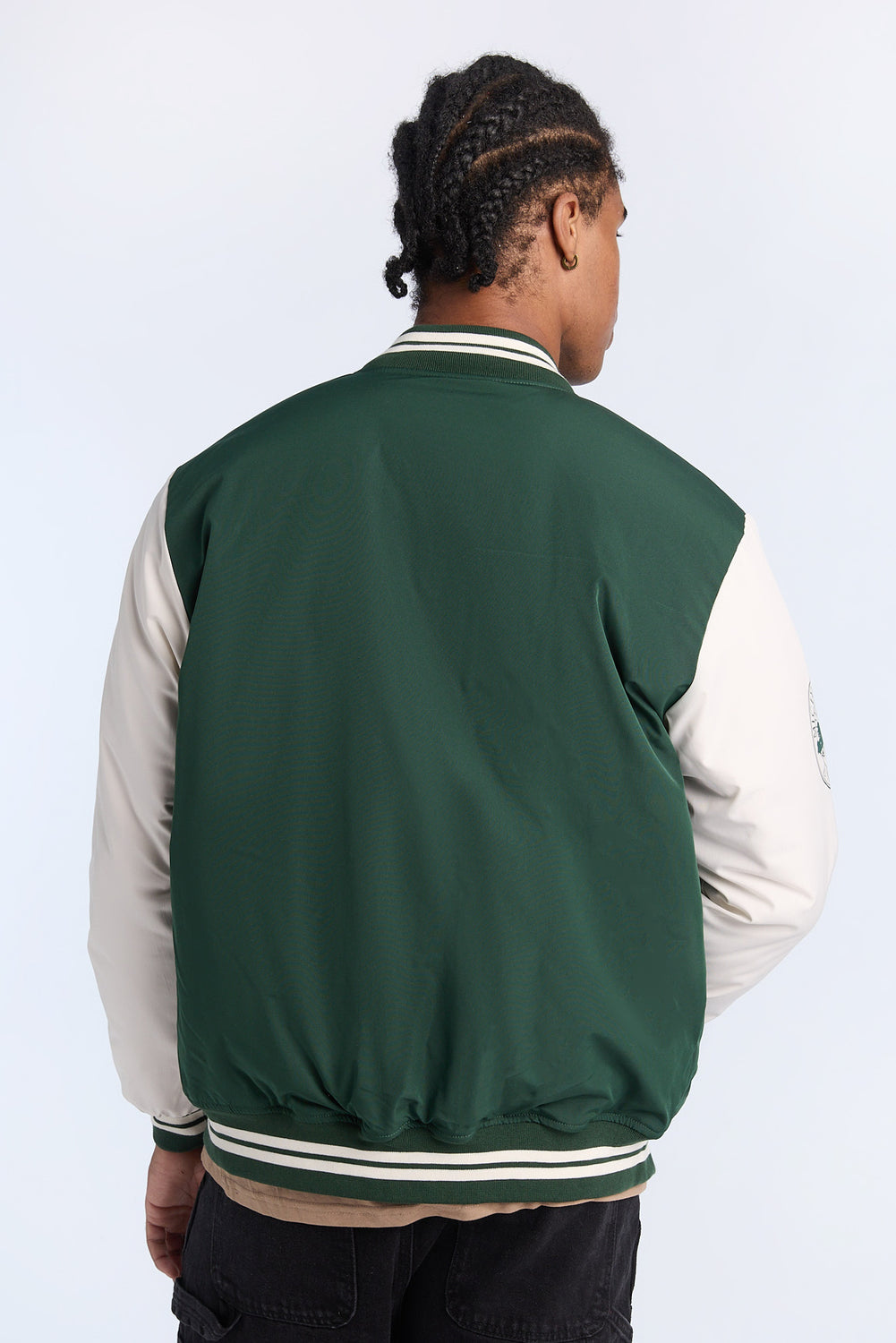 Mens Michigan State University Nylon Varsity Jacket Mens Michigan State University Nylon Varsity Jacket