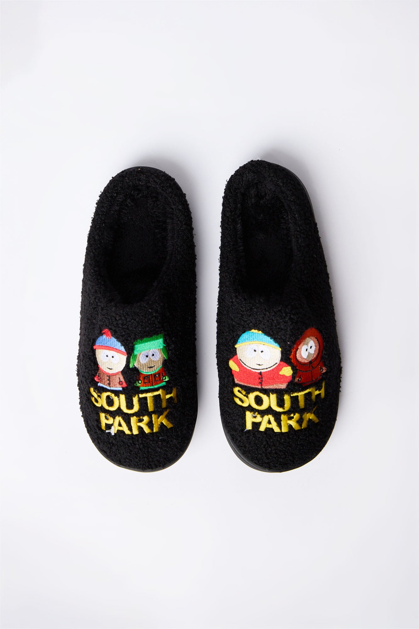 Mens South Park Plush Slippers - Black /