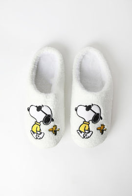 Mens Snoopy Plush Slippers