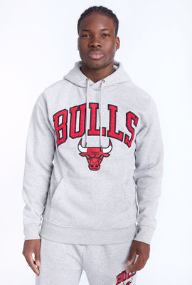 Mens Chicago Bulls Grey Melange Hoodie