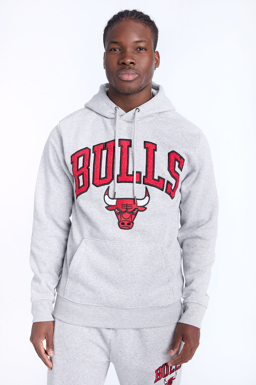 Mens Chicago Bulls Grey Melange Hoodie Mens Chicago Bulls Grey Melange Hoodie
